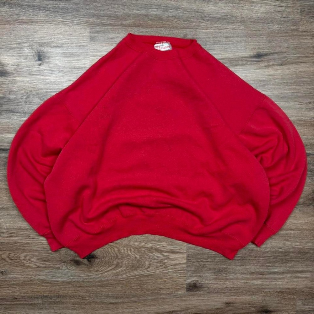 vintage 90s blank hanes heavyweight super boxy crewneck sweatshirt